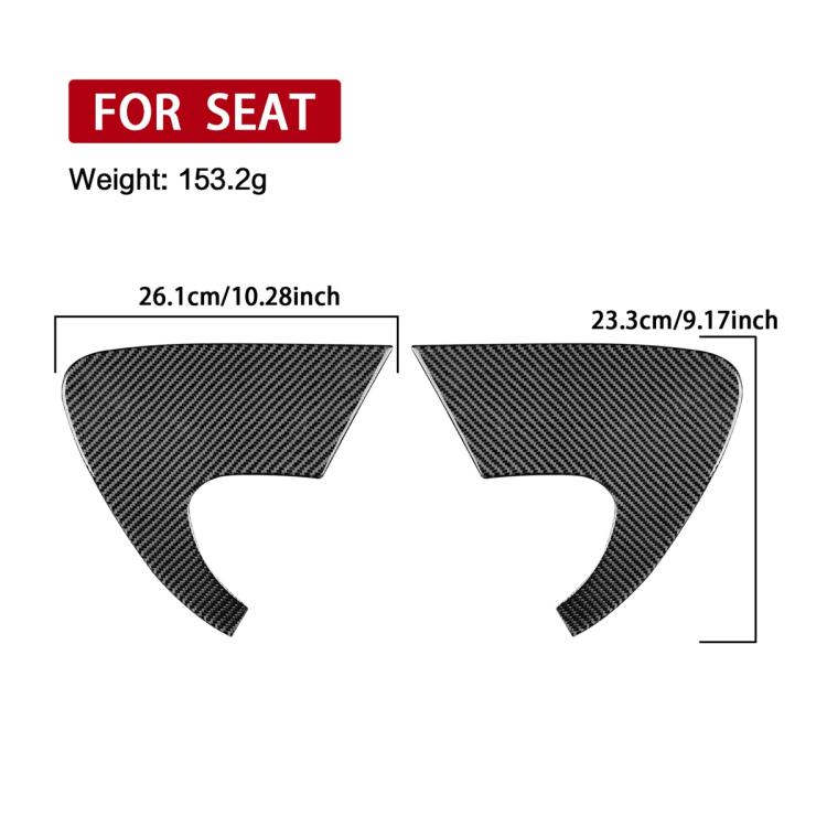 2pcs/Set Carbon Fiber Car Rear Triangle Window Decorative Sticker for SEAT Leon 2005-2012, Left and Right Driver