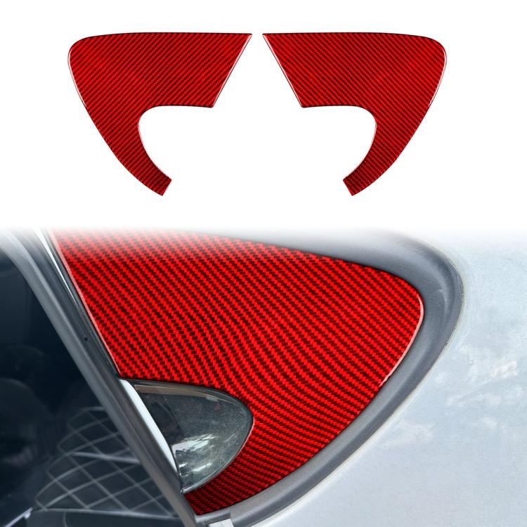 2pcs/Set Carbon Fiber Car Rear Triangle Window Decorative Sticker for SEAT Leon 2005-2012, Left and Right Driver