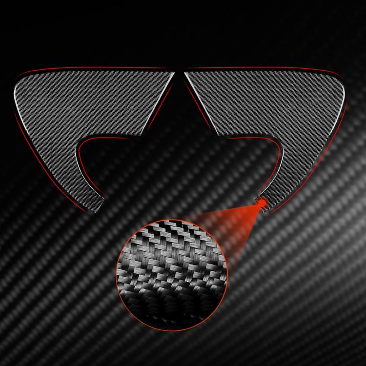 2pcs/Set Carbon Fiber Car Rear Triangle Window Decorative Sticker for SEAT Leon 2005-2012, Left and Right Driver