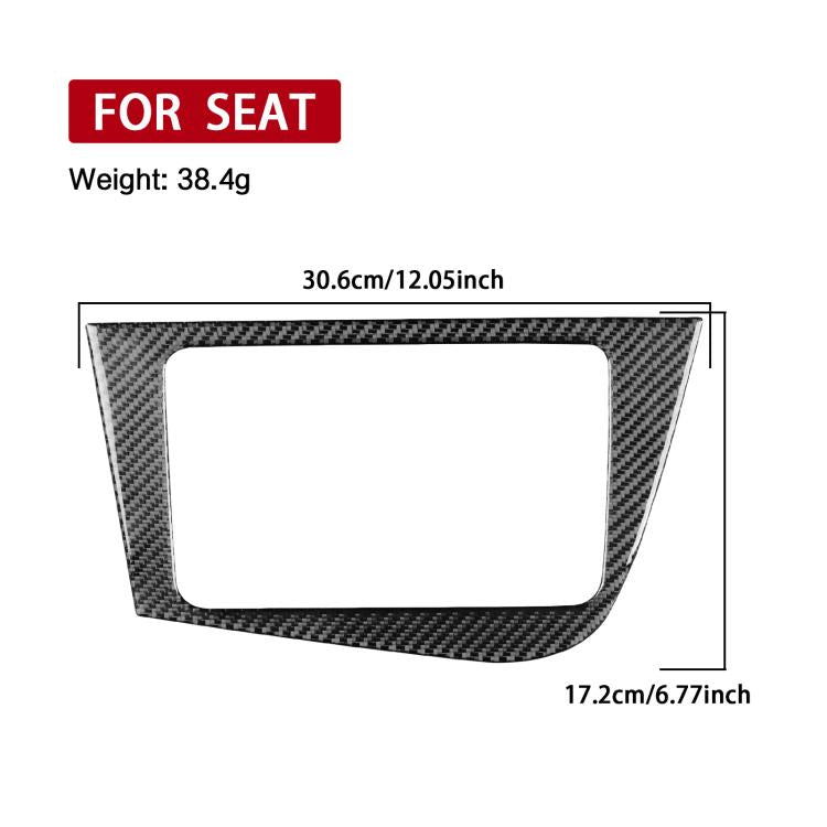 Carbon Fiber Car Center Console Panel Decorative Sticker for SEAT Leon 2005-2012