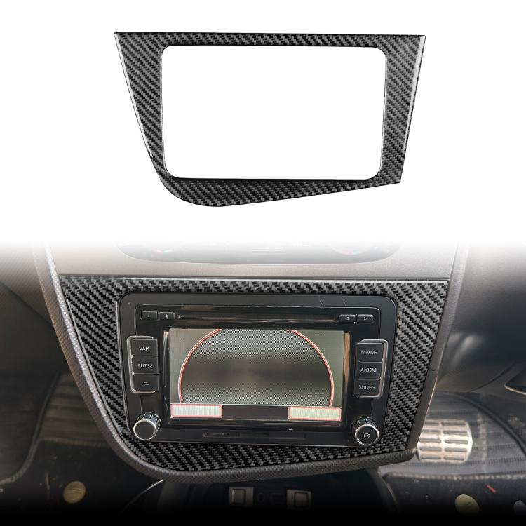 Carbon Fiber Car Center Console Panel Decorative Sticker for SEAT Leon 2005-2012