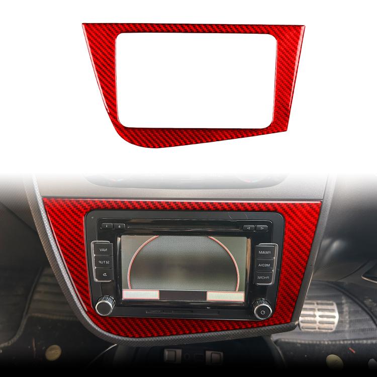 Carbon Fiber Car Center Console Panel Decorative Sticker for SEAT Leon 2005-2012