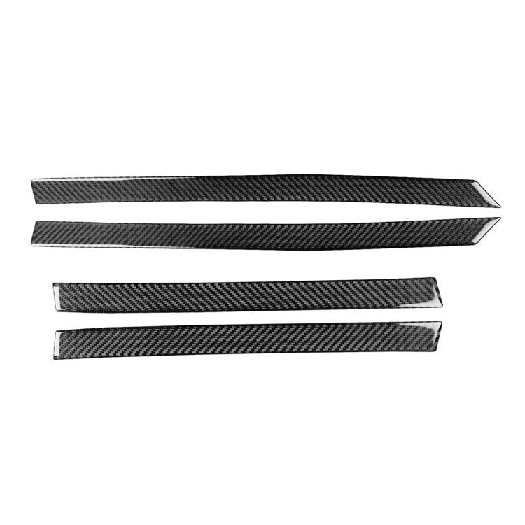 4pcs/Set Carbon Fiber Car Door Panel Decorative Sticker for SEAT Leon 2005-2012, Left and Right Driver