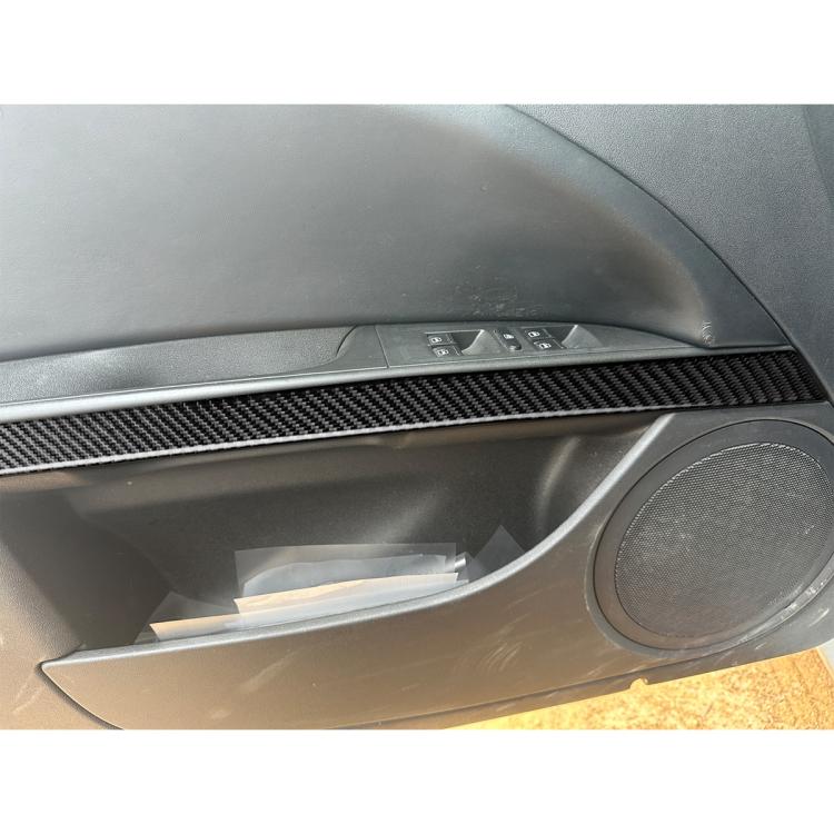 4pcs/Set Carbon Fiber Car Door Panel Decorative Sticker for SEAT Leon 2005-2012, Left and Right Driver