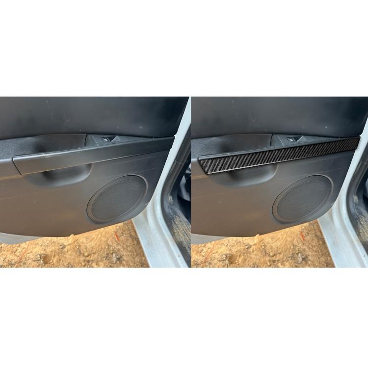 4pcs/Set Carbon Fiber Car Door Panel Decorative Sticker for SEAT Leon 2005-2012, Left and Right Driver