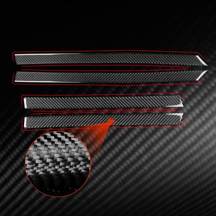 4pcs/Set Carbon Fiber Car Door Panel Decorative Sticker for SEAT Leon 2005-2012, Left and Right Driver