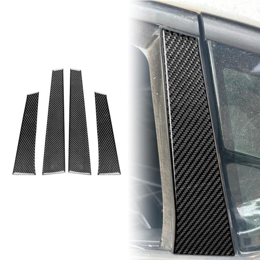 4pcs/Set Carbon Fiber Car B Pillar Decorative Sticker for SEAT Leon 2005-2012, Drop Glue Style, Left and Right Driver
