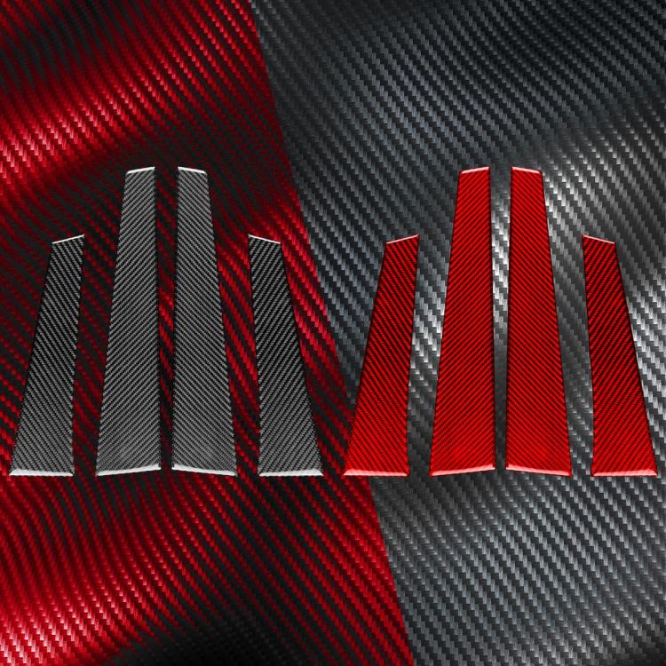 4pcs/Set Carbon Fiber Car B Pillar Decorative Sticker for SEAT Leon 2005-2012, Drop Glue Style, Left and Right Driver