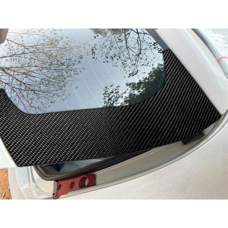 2pcs/Set Carbon Fiber Car Rear Windshield Decorative Sticker for SEAT Leon 2005-2012, Carbon Sheet Style, Left and Right Driver