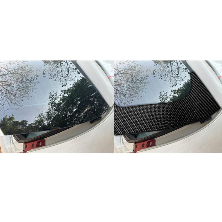2pcs/Set Carbon Fiber Car Rear Windshield Decorative Sticker for SEAT Leon 2005-2012, Carbon Sheet Style, Left and Right Driver