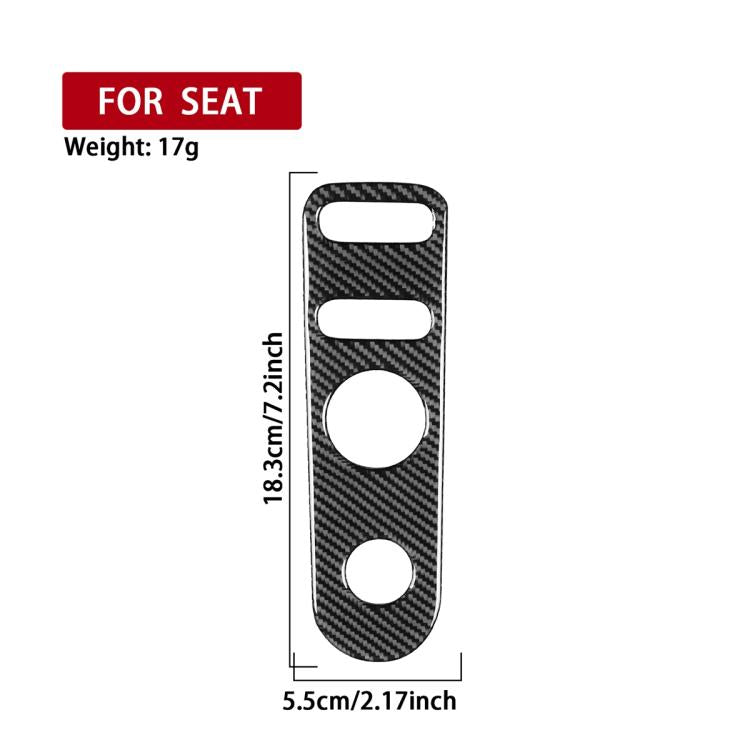 Carbon Fiber Car Rear Mirror Adjustment Panel B Decorative Sticker for SEAT Leon 2005-2012, Left and Right Driver