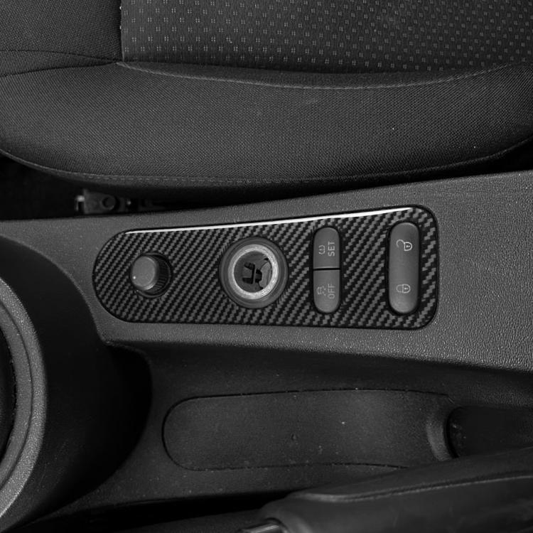 Carbon Fiber Car Rear Mirror Adjustment Panel B Decorative Sticker for SEAT Leon 2005-2012, Left and Right Driver