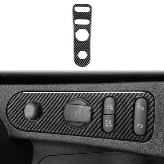 Carbon Fiber Car Rear Mirror Adjustment Panel B Decorative Sticker for SEAT Leon 2005-2012, Left and Right Driver