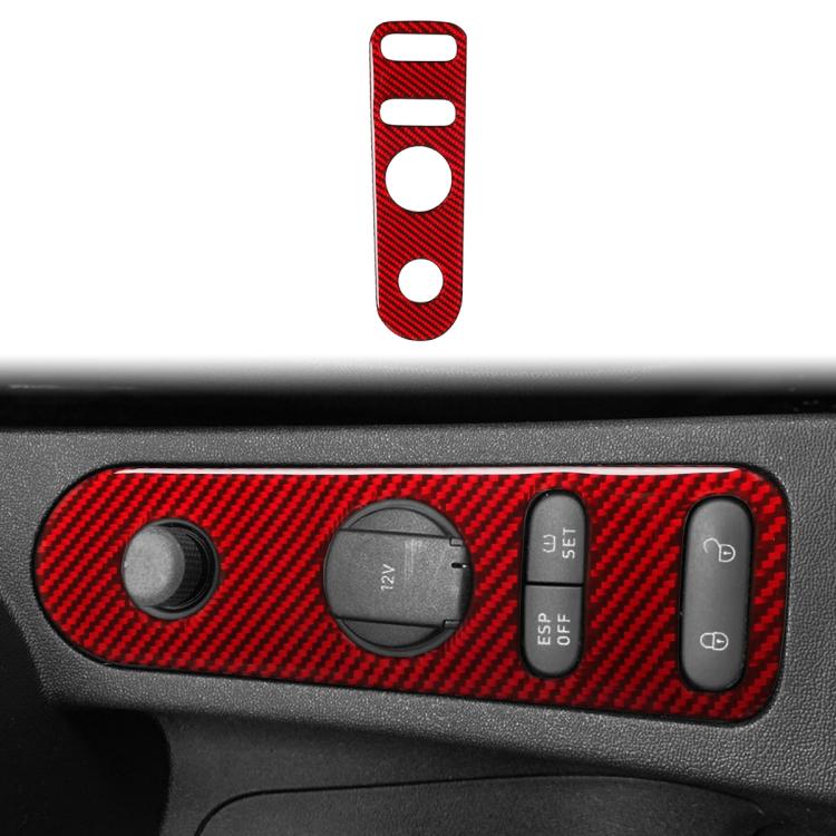 Carbon Fiber Car Rear Mirror Adjustment Panel B Decorative Sticker for SEAT Leon 2005-2012, Left and Right Driver