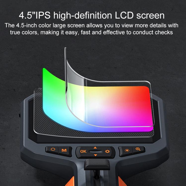 TESLONG TD450S 4.5 Inch Screen 210 Degree Bendable Industrial Endoscope 1.55m Length