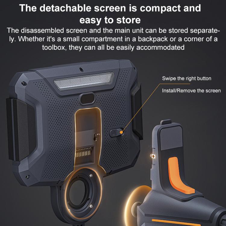 TESLONG TF600 6 Inch Screen 360 Degree Steering Industrial Endoscope 1.55m Length