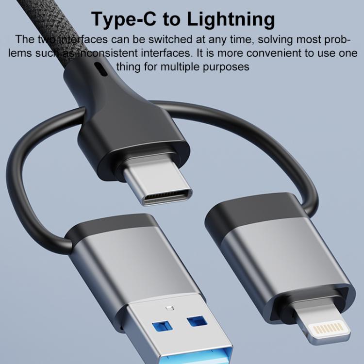 USB / Type-C / 8 Pin to TF / SD Card Reader, USB, Type-C HUB Adapter 5 in 1 Docking Station
