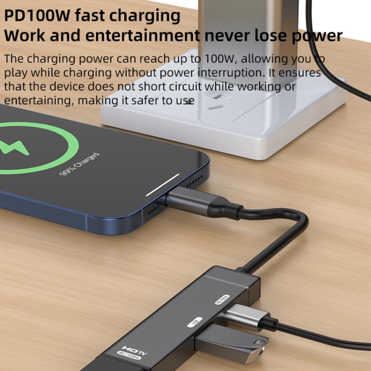 Type-C to Type-C, USB-A, HDMI HUB Docking Station