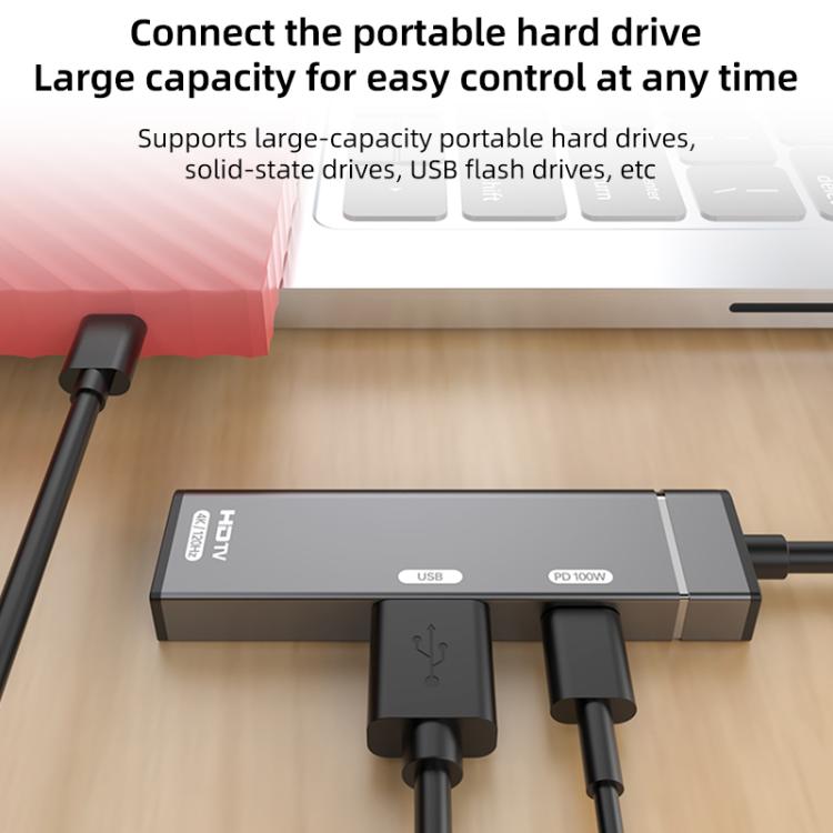 Type-C to Type-C, USB-A, HDMI HUB Docking Station