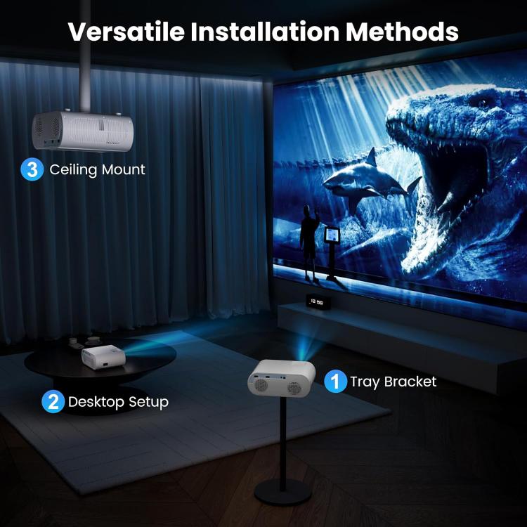 Cheerlux C10 Google TV Version 2K Dongle 1920x1080P 300ANSI Smart Projector, US Plug, UK Plug, AU Plug, EU Plug