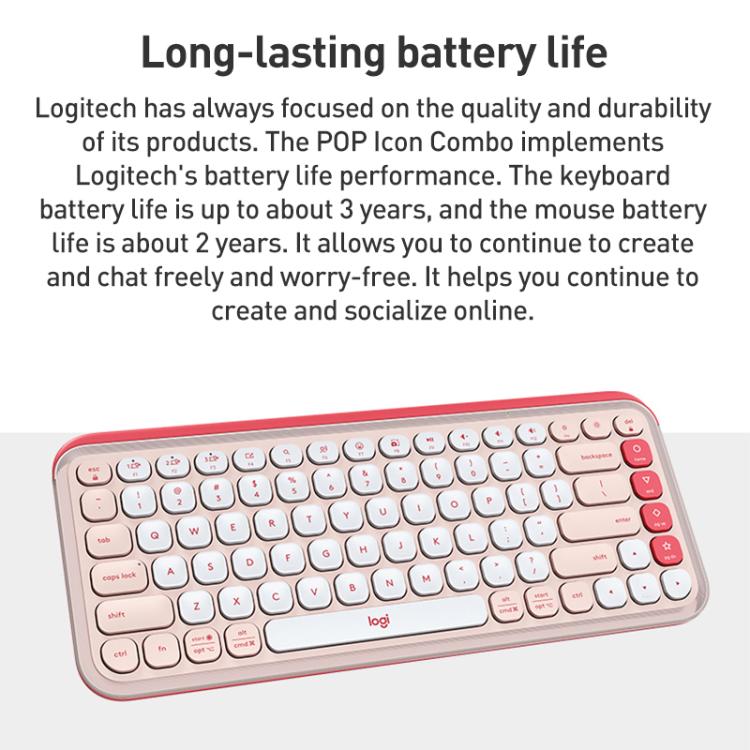 Logitech POP ICON KEYS Wireless Bluetooth Keyboard