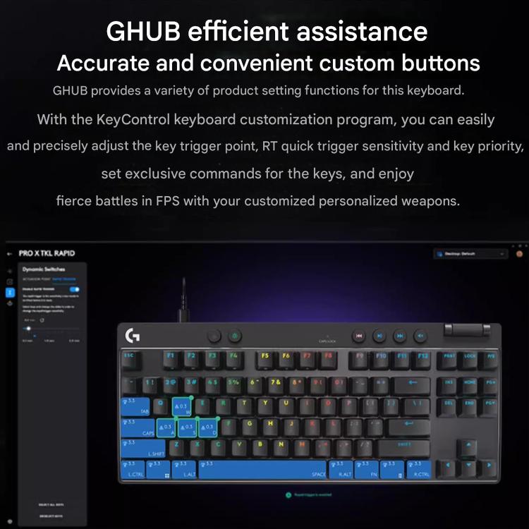 Logitech G PRO X TKL RAPID Magnetic Switches Wireless Gaming Keyboard