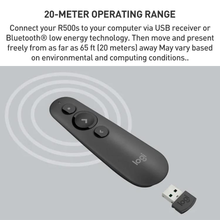 Logitech R500s Laser Wireless Smart Presentation Remote Controller