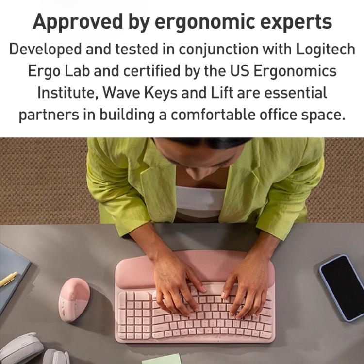 Logitech WAVE KEYS Wireless Ergonomic Keyboard