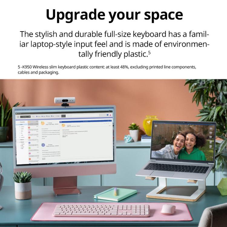 Logitech K950 Slim Silent Wireless Bluetooth Keyboard