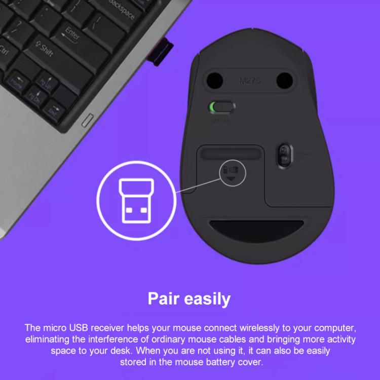 Logitech M275 1000dpi 2.4GHz Wireless Mouse with USB