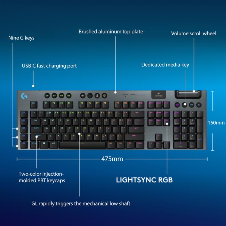 Logitech G915 X LIGHTSPEED Wireless Low Profile Gaming Keyboard