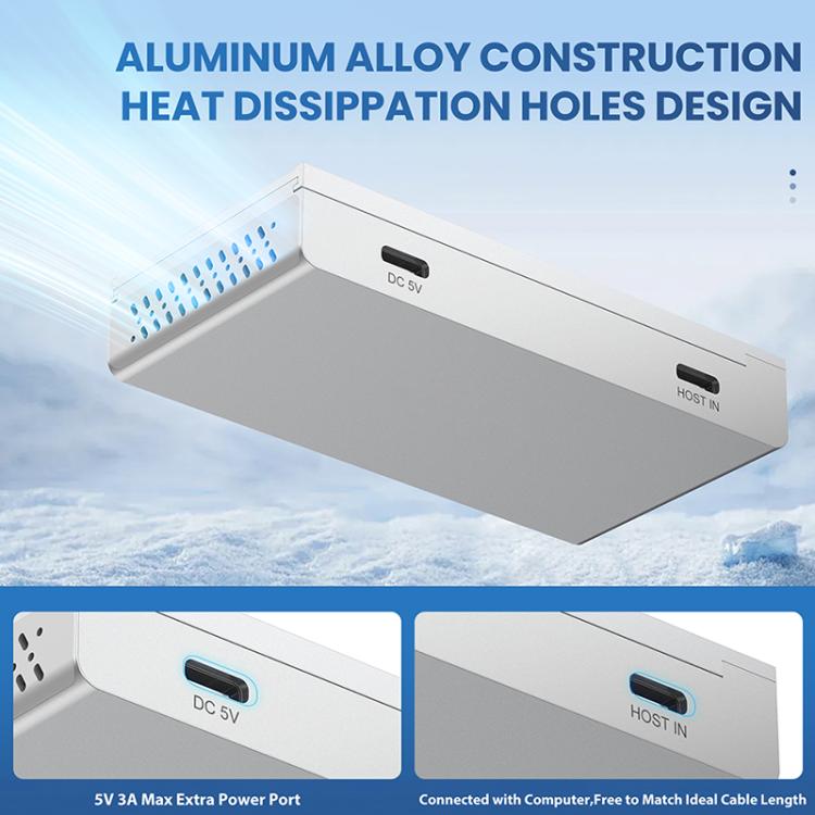 HST-2A1CTS 5 in 1 USB 3.0 Detachable Magnetic Docking Station