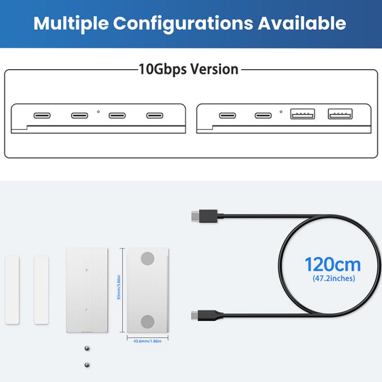 HST-2A1CTS 5 in 1 USB 3.0 Detachable Magnetic Docking Station