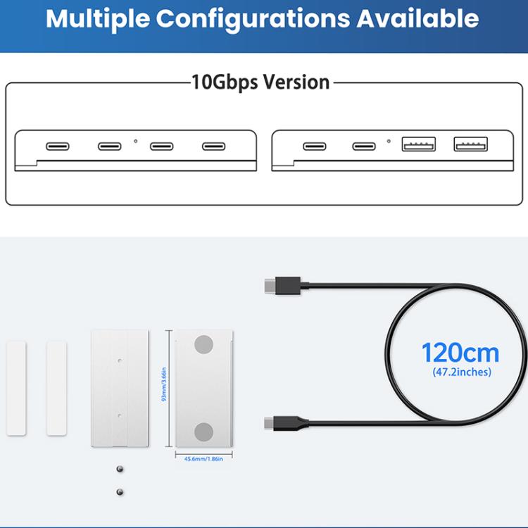 HST-3A1C 4 in 1 USB 3.0 Detachable Magnetic Docking Station