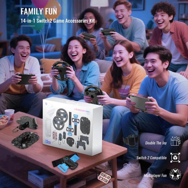 JYS NS2317 14-in-1 Sports Gaming Motion Sensor Controller Set