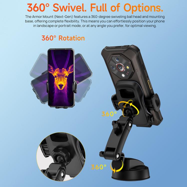 Ulefone UAN15 Armor Mount Car / Desk Phone Holder, Standard Model