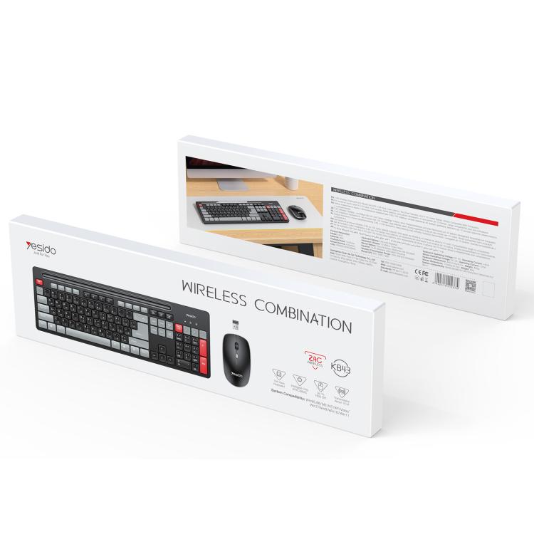 Yesido KB43 2.4G Wireless Keyboard Mouse Set