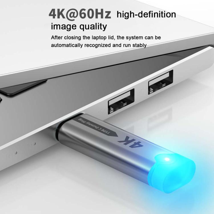 DOONJIEY USB-C / Type-C Interface Graphics Card Spoofer Virtual Monitor with Indicator Light