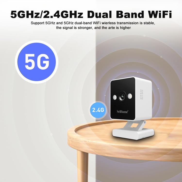SriHome SH057 4MP HD Two-way Video Output Mini Camera Supports Night Vision
