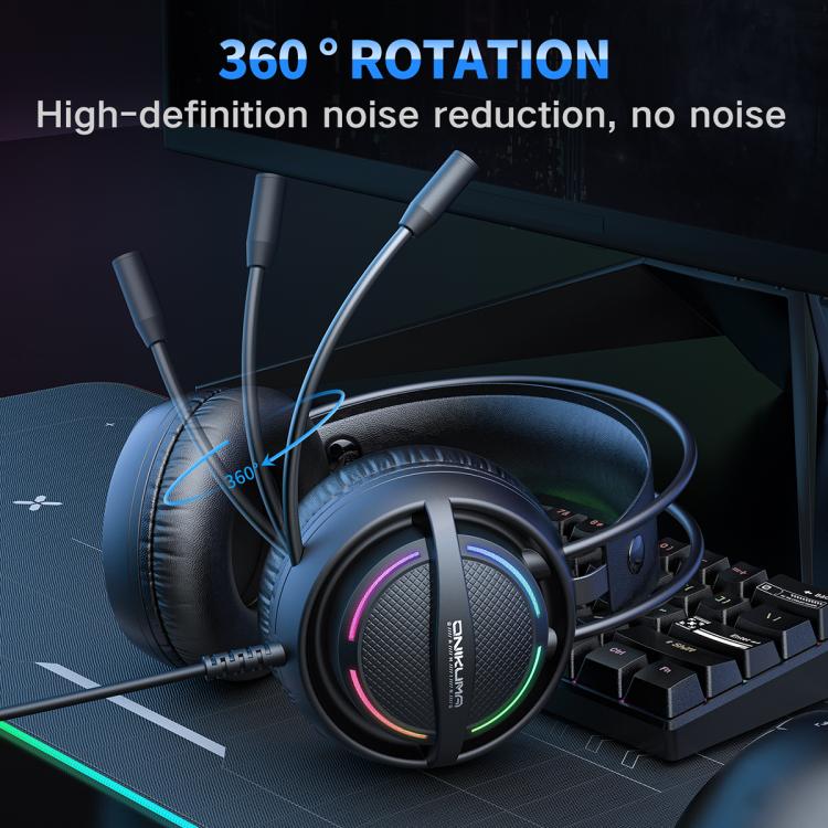 ONIKUMA X88 Head-mounted RGB Light E-Sports Gaming Headset, Cable Length: 2.2m