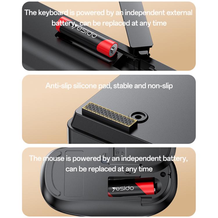 Yesido KB42 2.4G Business Wireless Keyboard Mouse Set