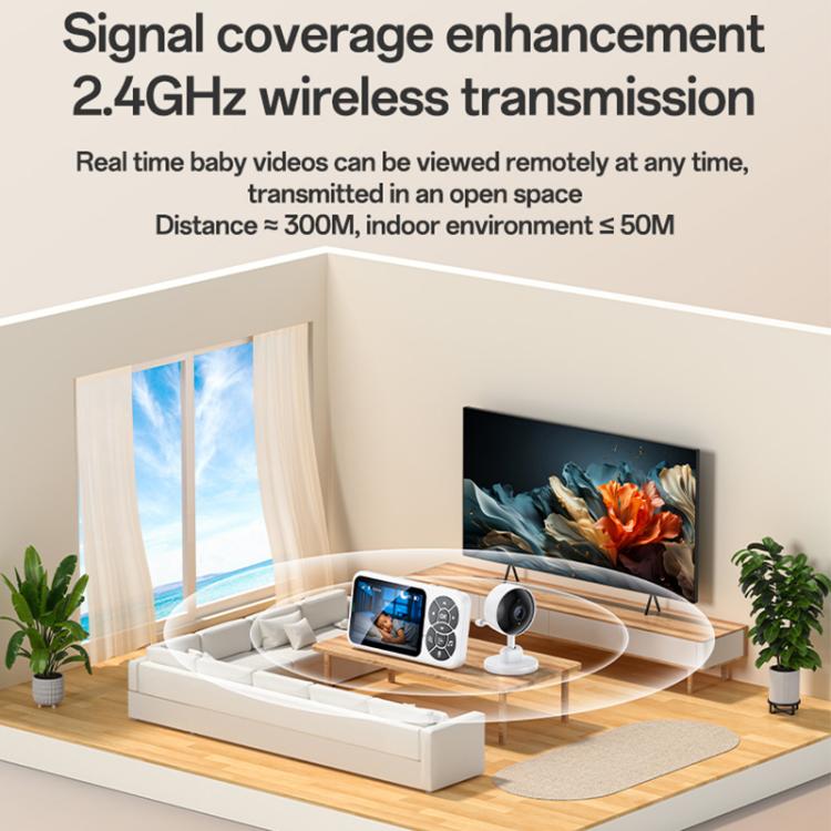 Yesido KM26 3.5 inch TFT screen 2.4G Baby Monitor Care Camera, Plug: UK Plug