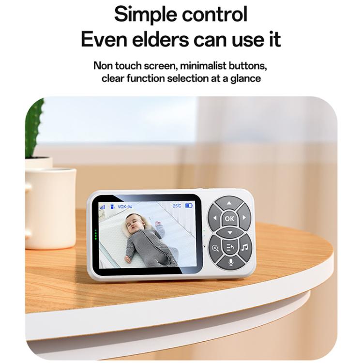 Yesido KM26 3.5 inch TFT screen 2.4G Baby Monitor Care Camera, Plug: UK Plug