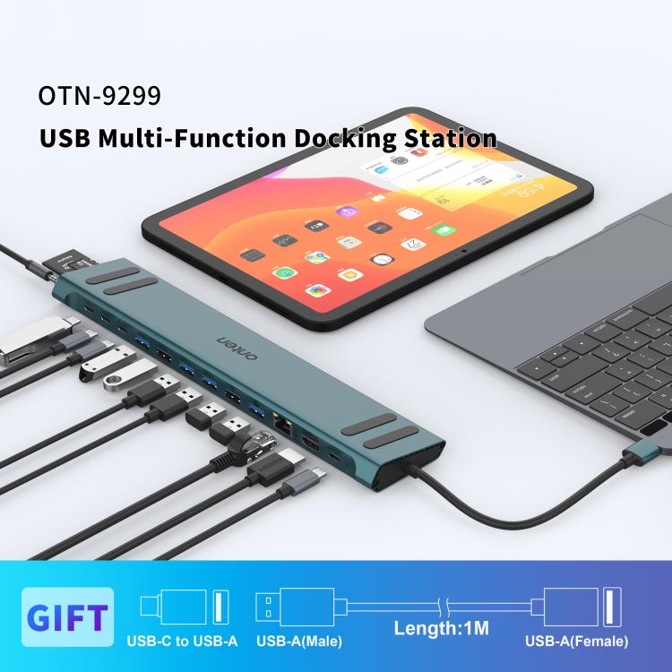 Onten OTN-9299 16 in 1 USB Multi-function Docking Station