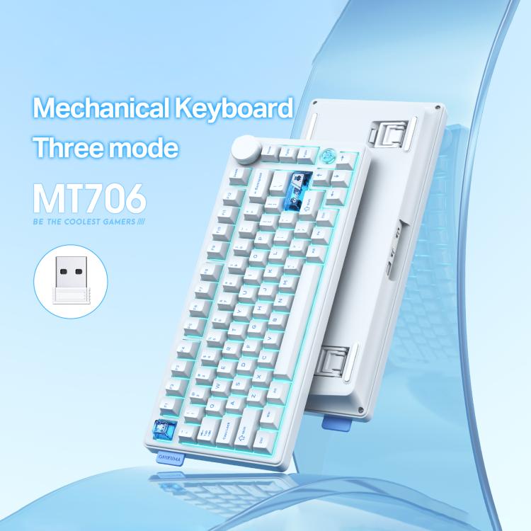ONIKUMA MT706 81-Keys Hot Swappable Triple Mode Mechanical Keyboard