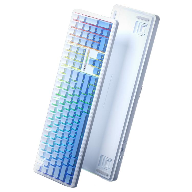 AULA F108 108 Keys Wired/2.4G/Bluetooth Three Model Customizable RGB Gaming Mechanical Keyboard