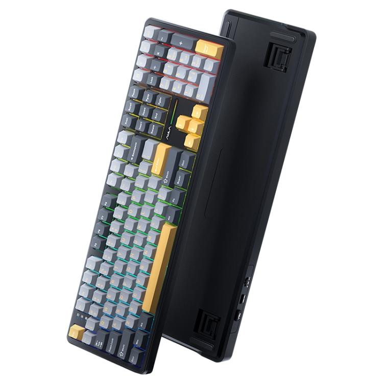 AULA F108 108 Keys Wired/2.4G/Bluetooth Three Model Customizable RGB Gaming Mechanical Keyboard