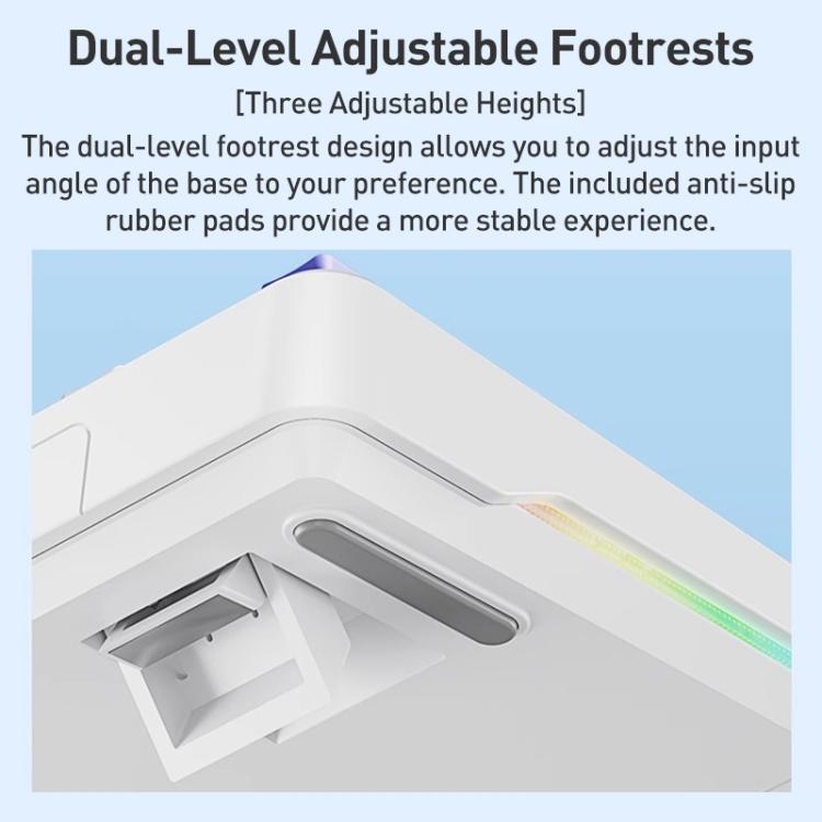 AULA F108 108 Keys Wired/2.4G/Bluetooth Three Model Customizable RGB Gaming Mechanical Keyboard