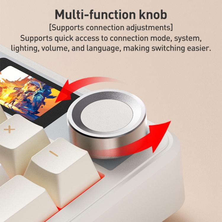 AULA F108 Pro 108 Keys Wired/2.4G/Bluetooth Three Model Customizable RGB Gaming Mechanical Keyboard