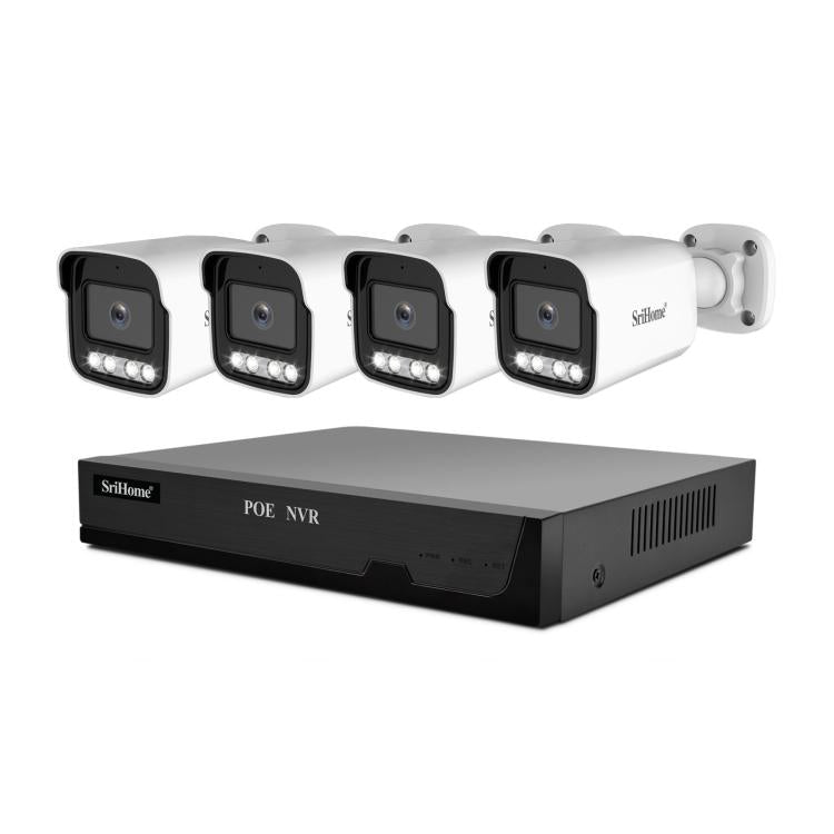 SriHome NVS005-POE065 5MP HD 4-CH POE Camera Network Video Recorder Kit